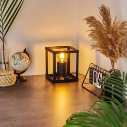 Lampe De Table Salla Noir, 1 Lumiere