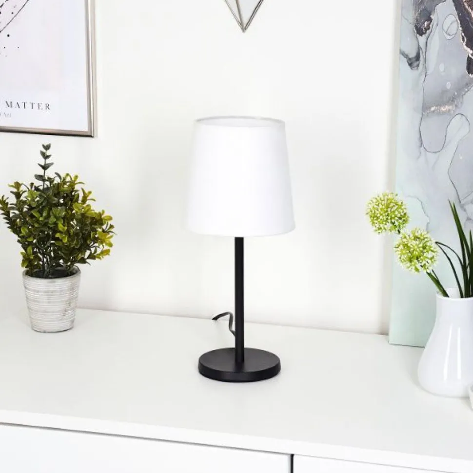 Lampe De Table Sikala Noir, 1 Lumiere