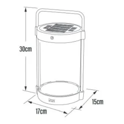 Lampe De Table Solaire Konstsmide Crotone Led Noir, 1 Lumiere
