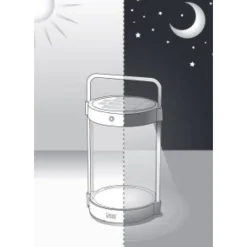 Lampe De Table Solaire Konstsmide Crotone Led Noir, 1 Lumiere