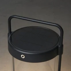 Lampe De Table Solaire Konstsmide Crotone Led Noir, 1 Lumiere