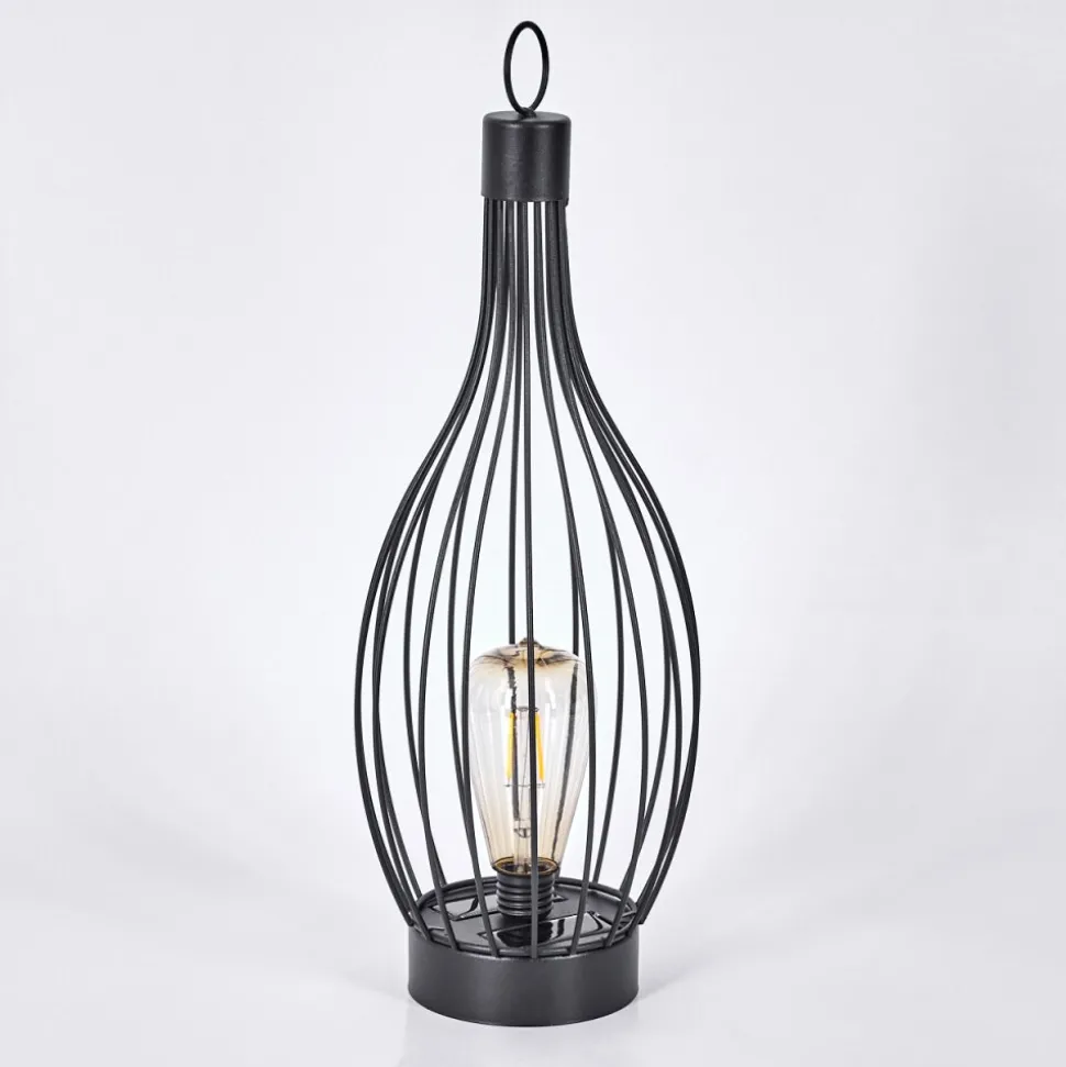Lampe De Table Solairequillagua Led Noir, 1 Lumiere