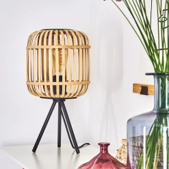 Lampe De Table Sukhothai Noir, 1 Lumiere