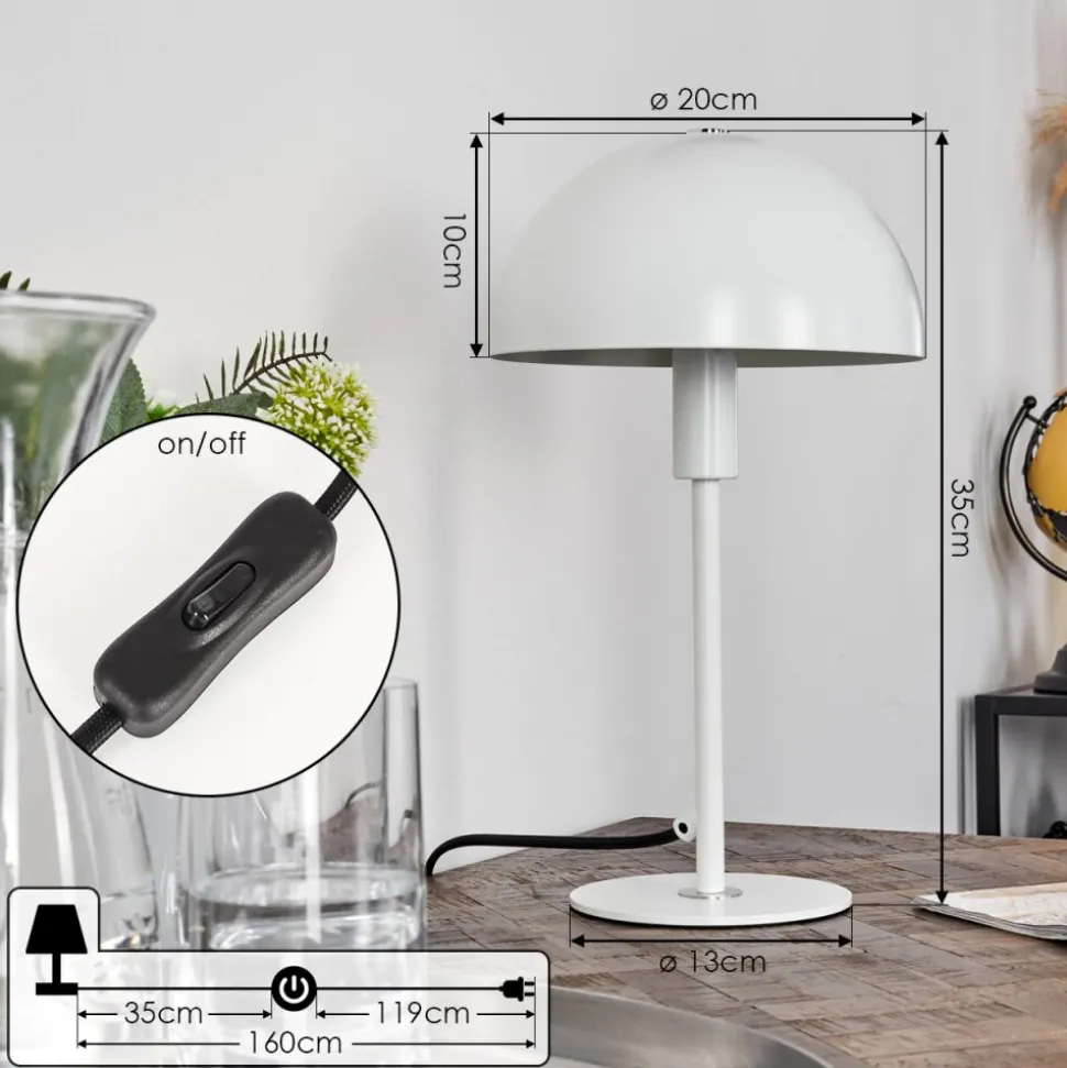 Lampe De Table Tati Blanc, 1 Lumiere