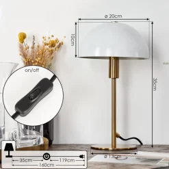 Lampe De Table Tati Laiton, 1 Lumiere