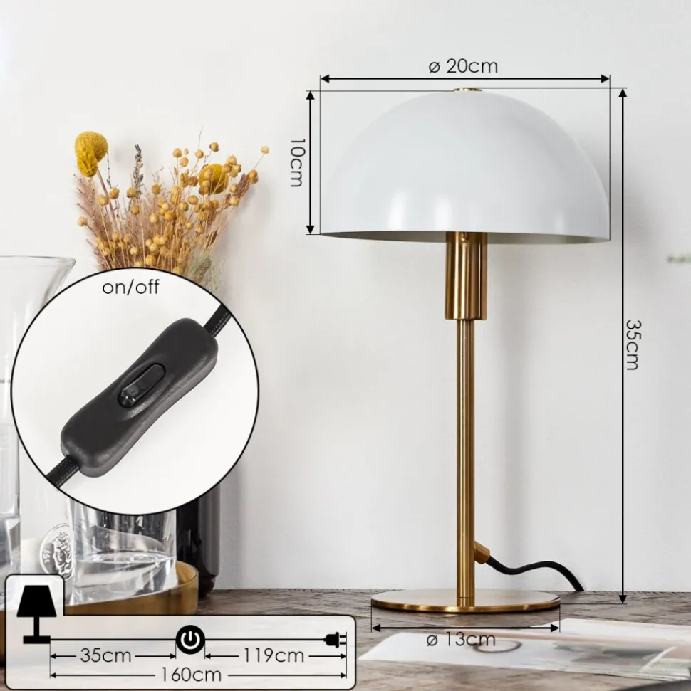 Lampe De Table Tati Laiton, 1 Lumiere