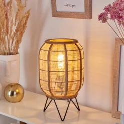 Lampe De Table Tebary Noir, 1 Lumiere