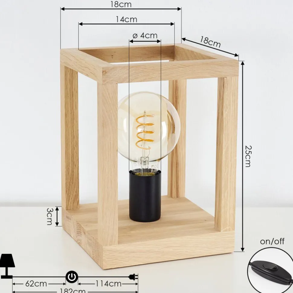 Lampe De Table Torreglia Brun, Noir, 1 Lumiere