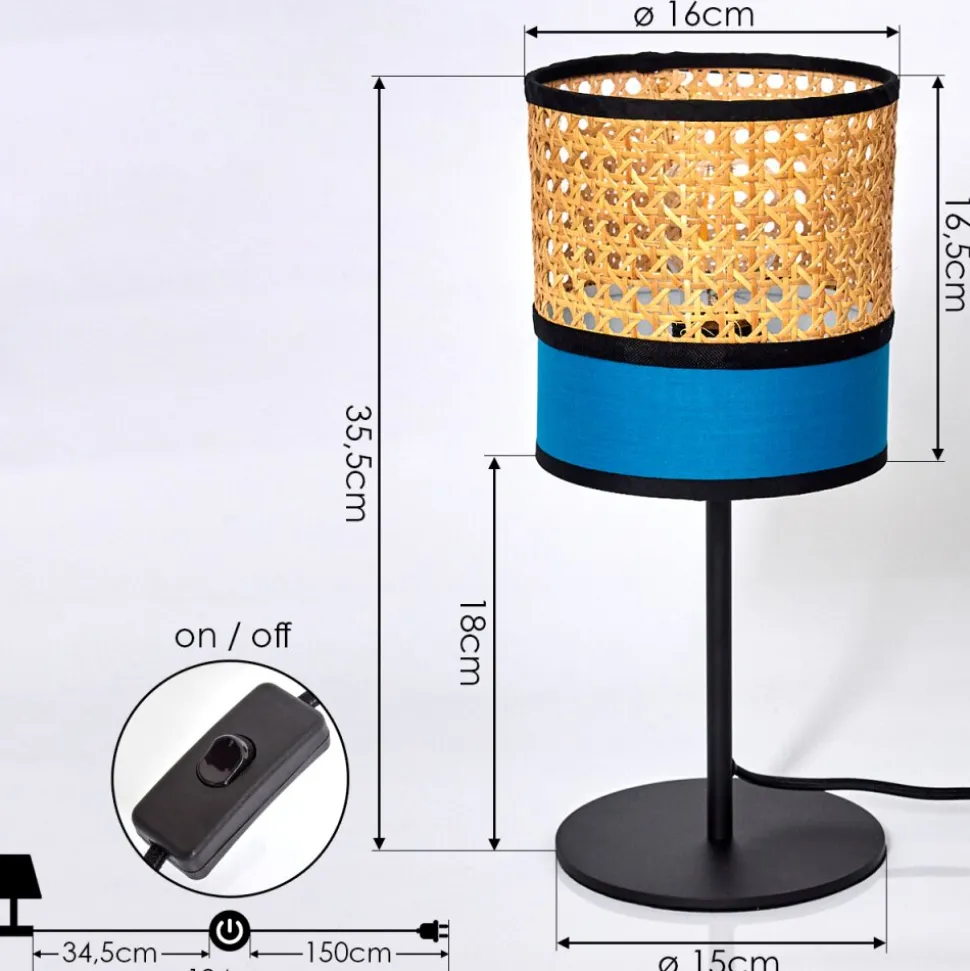 Lampe De Table Veenkloster Noir, 1 Lumiere
