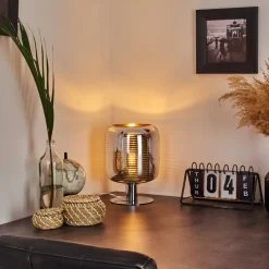 Lampe De Table Verasara Chrome, 1 Lumiere