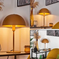 Lampe De Table Vivian Ocre, 1 Lumiere