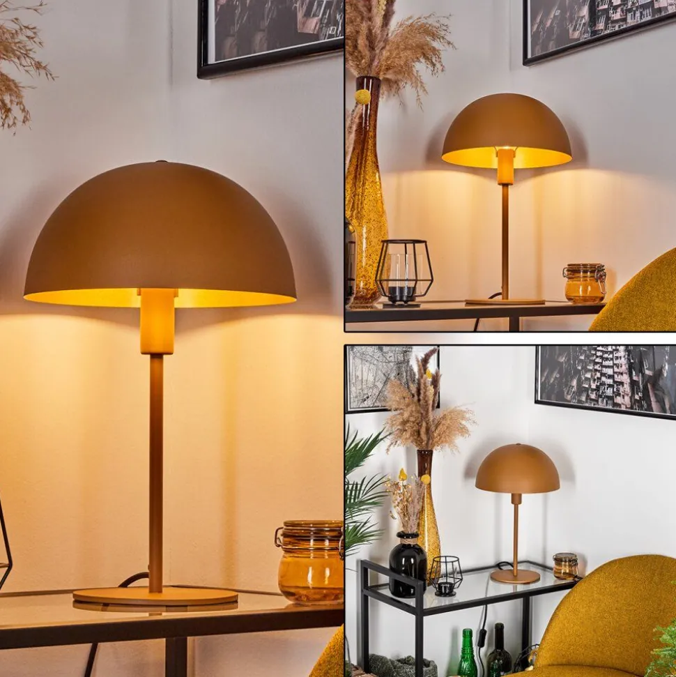 Lampe De Table Vivian Ocre, 1 Lumiere