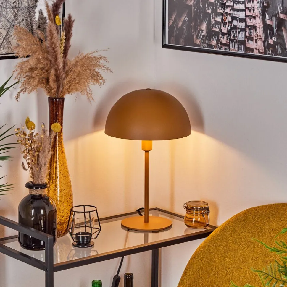 Lampe De Table Vivian Ocre, 1 Lumiere