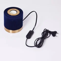Lampe De Table Weruga Bleu, Or, 1 Lumiere