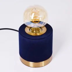 Lampe De Table Weruga Bleu, Or, 1 Lumiere