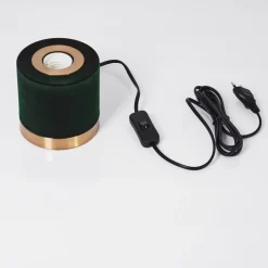 Lampe De Table Weruga Vert, Laiton, 1 Lumiere