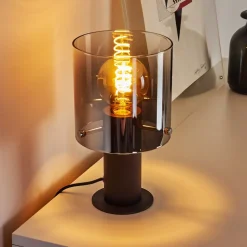 Lampe De Table Wichita Noir, 1 Lumiere