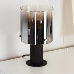 Lampe De Table Wichita Noir, 1 Lumiere