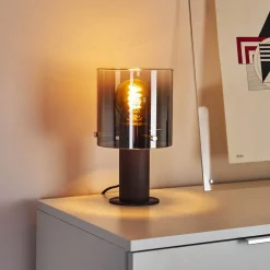 Lampe De Table Wichita Noir, 1 Lumiere