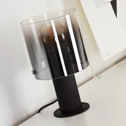 Lampe De Table Wichita Noir, 1 Lumiere