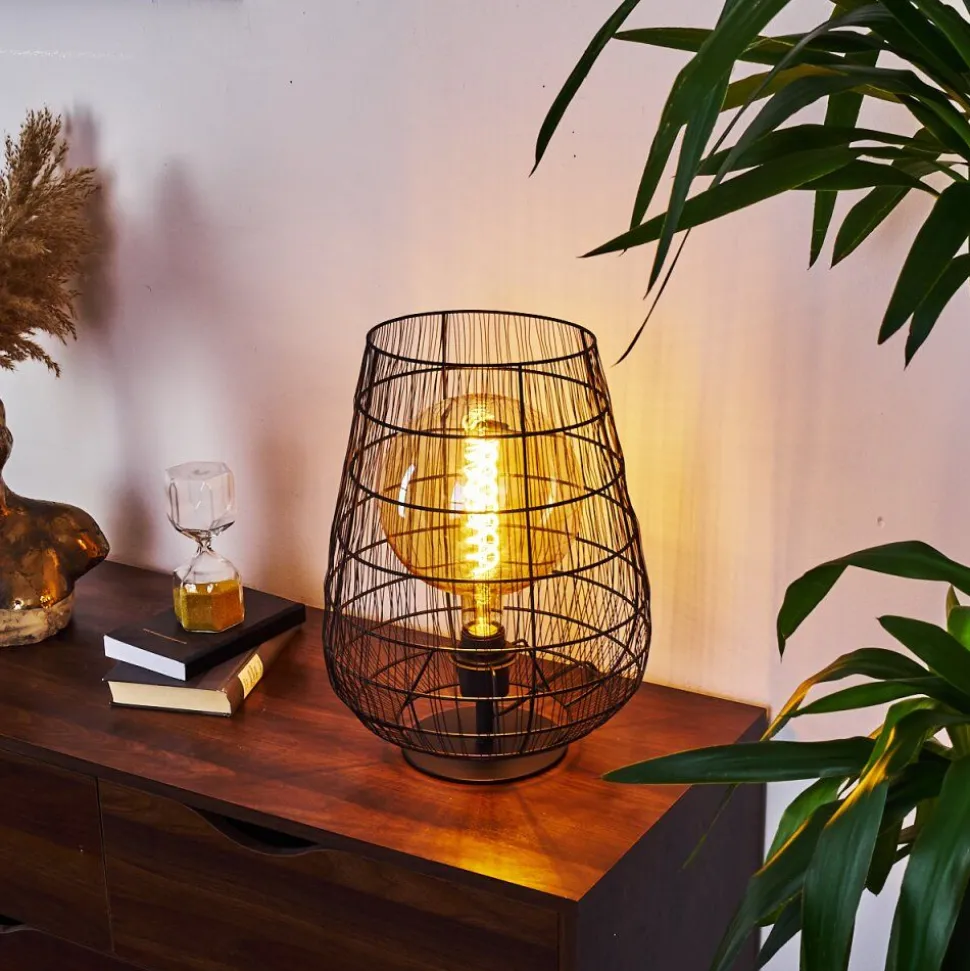 Lampe De Table Yachats Noir, 1 Lumiere