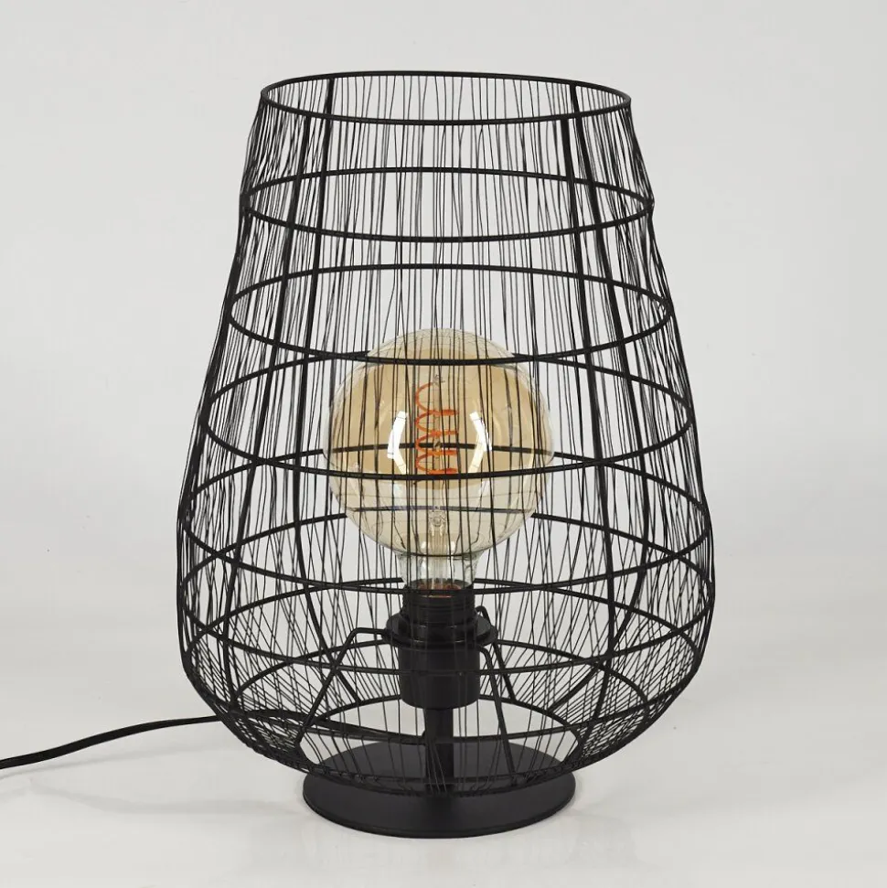 Lampe De Table Yachats Noir, 1 Lumiere