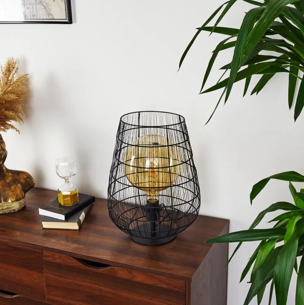 Lampe De Table Yachats Noir, 1 Lumiere