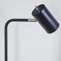 Lampe De Table Zuoz Chrome, Noir, 1 Lumiere