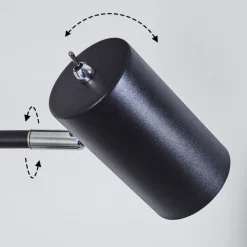 Lampe De Table Zuoz Chrome, Noir, 1 Lumiere