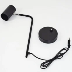 Lampe De Table Zuoz Chrome, Noir, 1 Lumiere