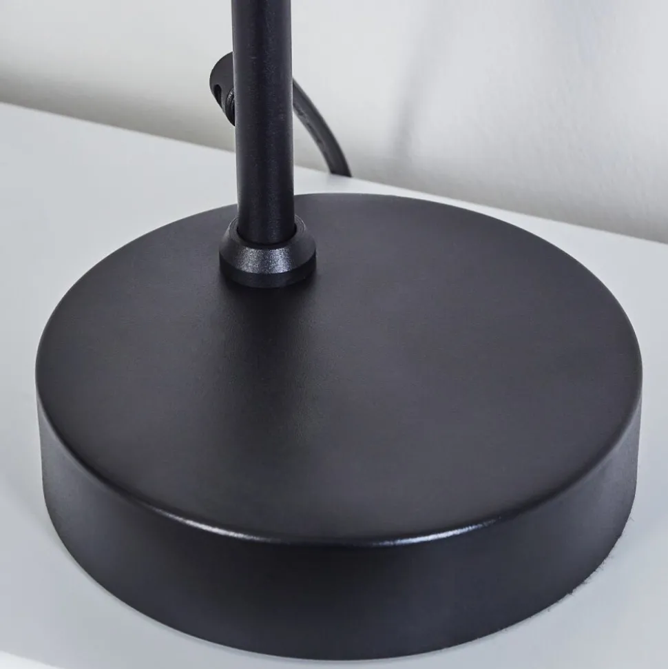 Lampe De Table Zuoz Chrome, Noir, 1 Lumiere