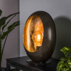 Lampe De Tableavenue Nickel Mat, Noir, 1 Lumiere