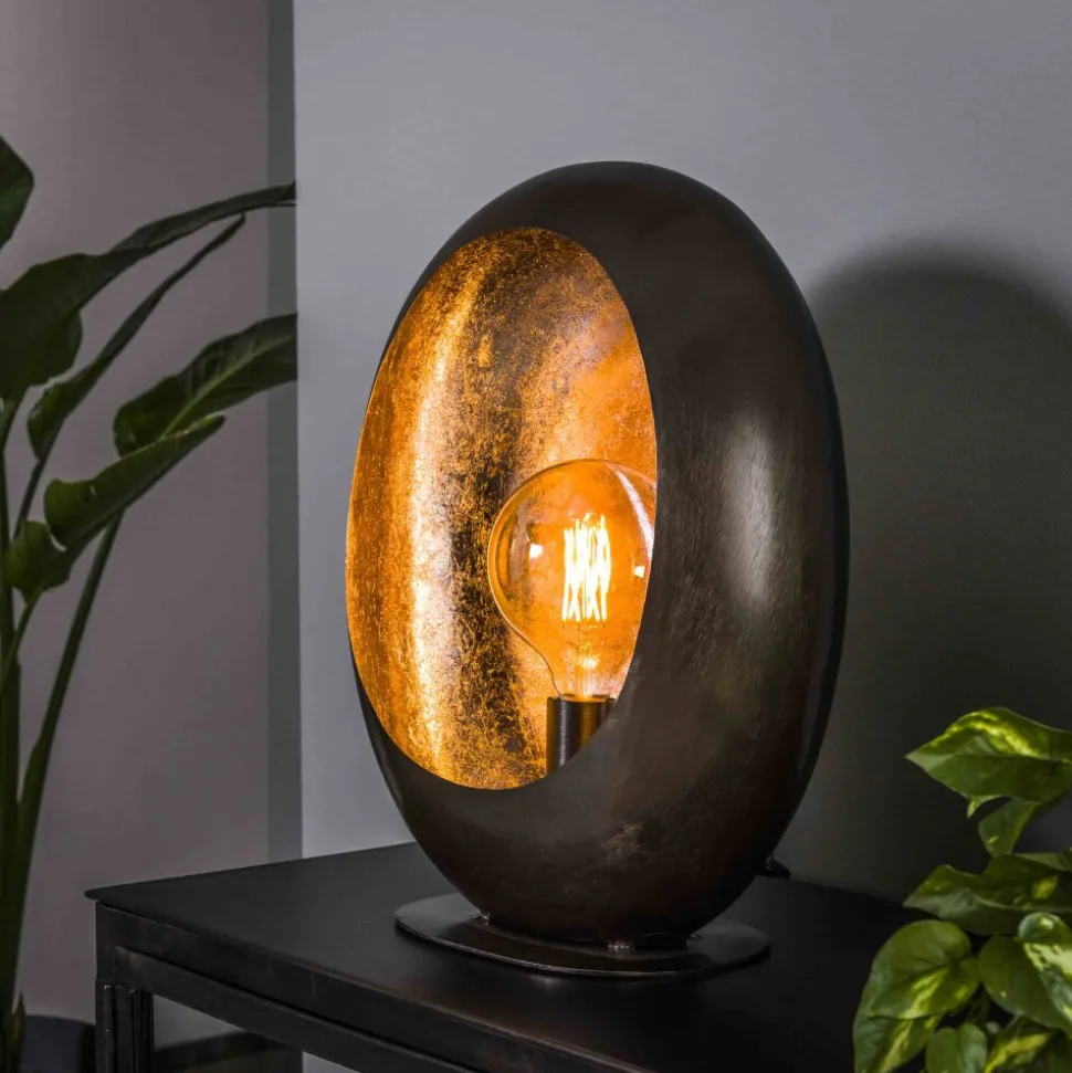Lampe De Tableavenue Nickel Mat, Noir, 1 Lumiere