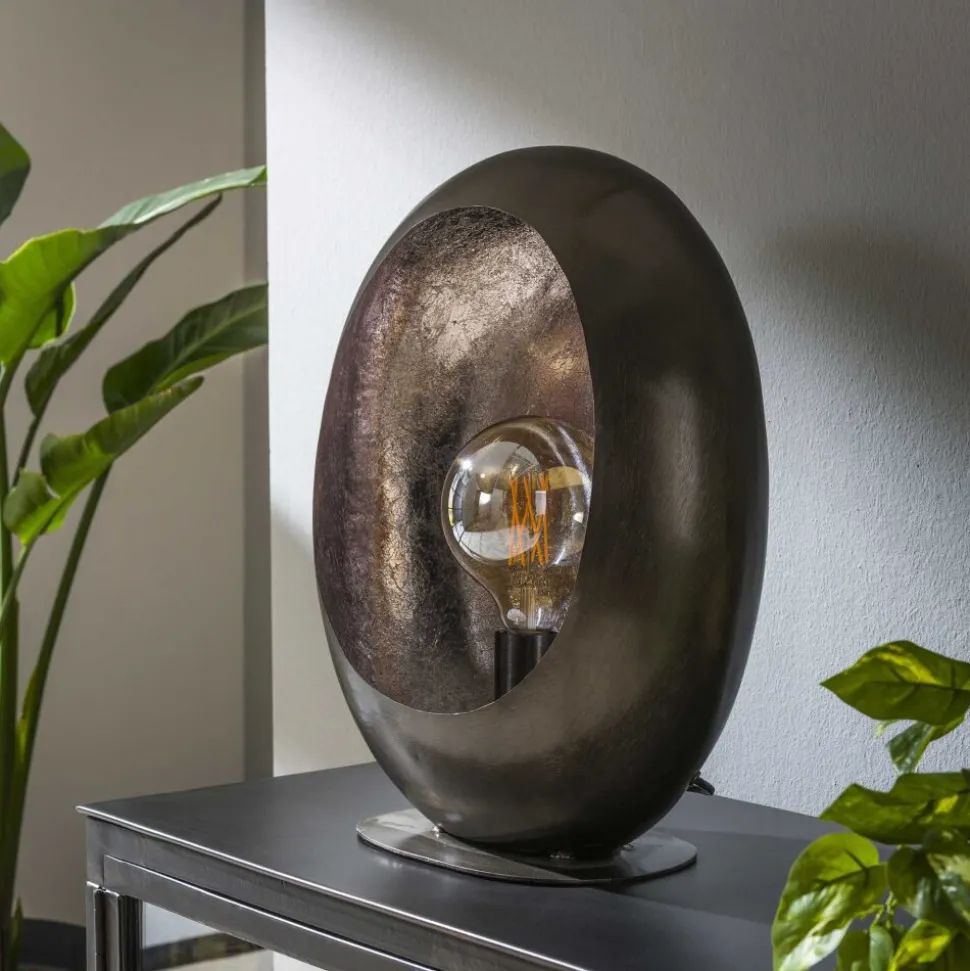 Lampe De Tableavenue Nickel Mat, Noir, 1 Lumiere