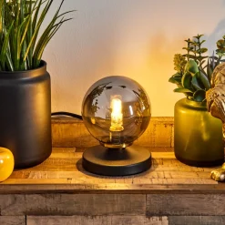 Lampe De Tablechehalis Laiton, Noir, 1 Lumiere