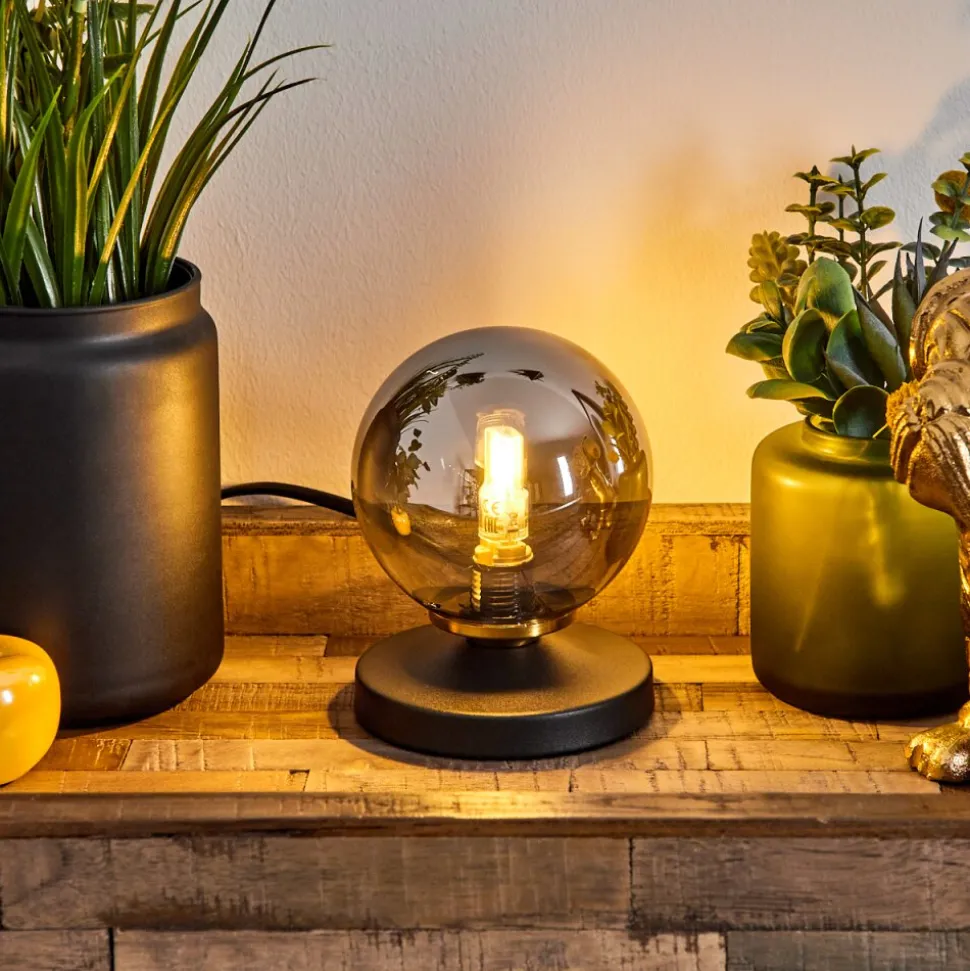 Lampe De Tablechehalis Laiton, Noir, 1 Lumiere