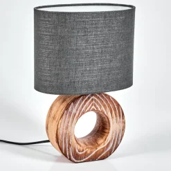 Lampe De Tablefrancillon Brun, Chrome, Couleur Bois, 1 Lumiere