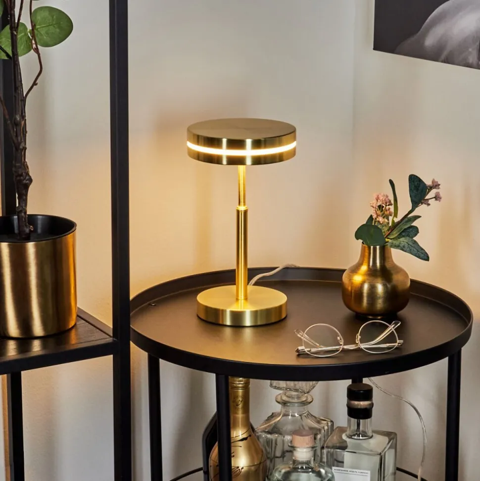 Lampe De Tablehuallilemu Led Laiton, 1 Lumiere