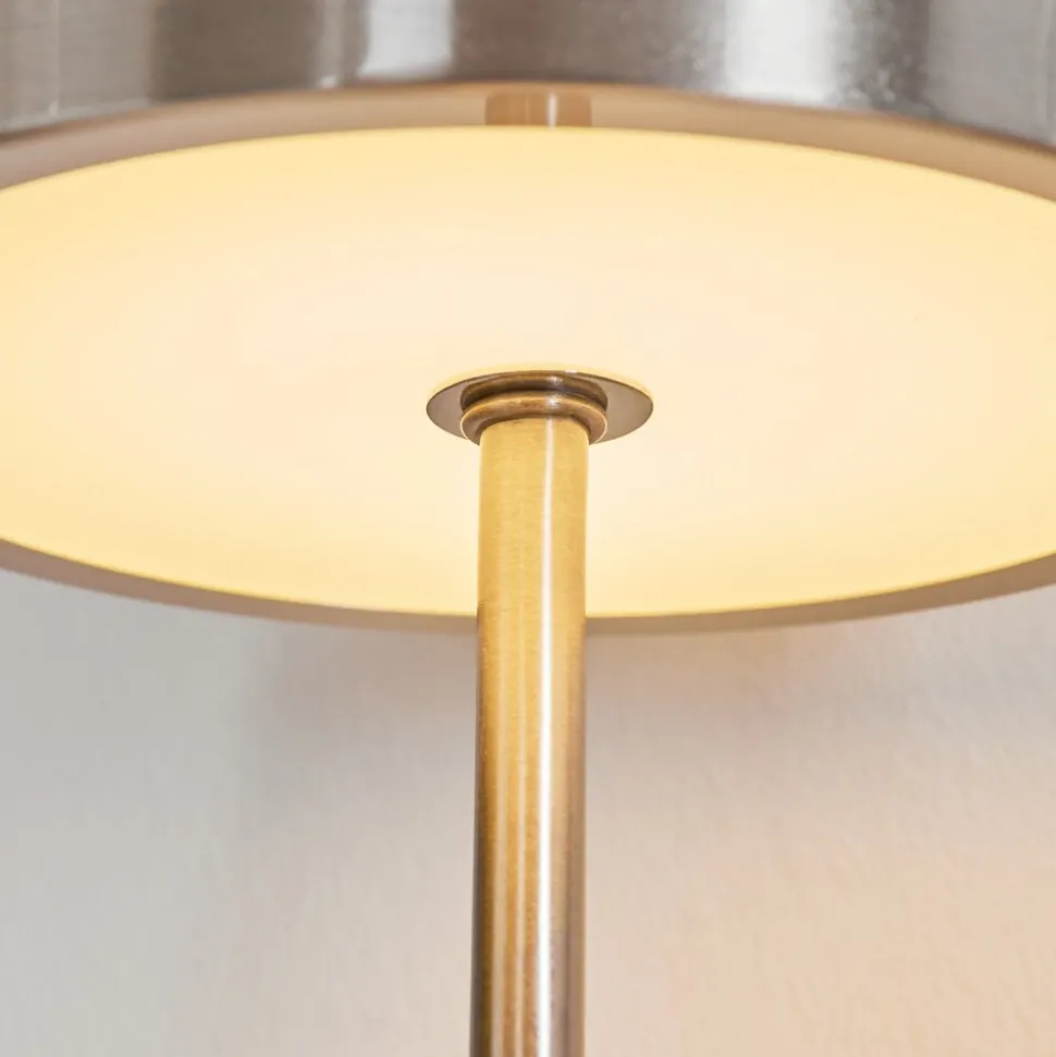 Lampe De Tablehuallilemu Led Nickel Mat, 1 Lumiere