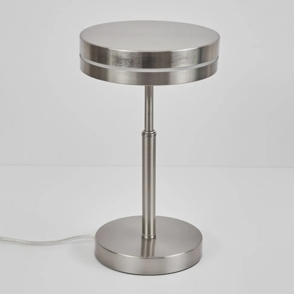Lampe De Tablehuallilemu Led Nickel Mat, 1 Lumiere