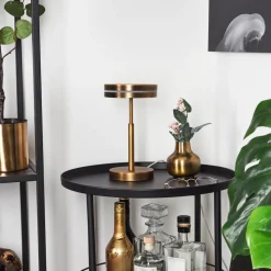 Lampe De Tablehuallilemu Led Vieux Laiton, 1 Lumiere
