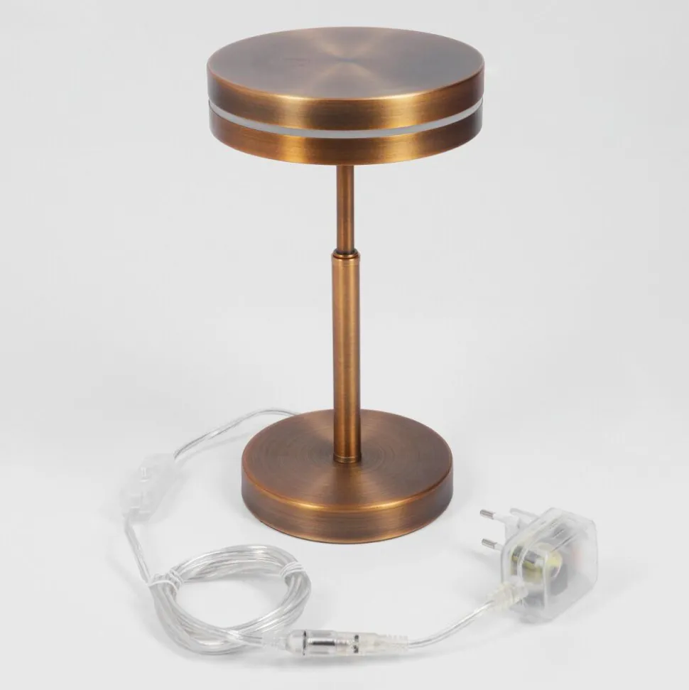 Lampe De Tablehuallilemu Led Vieux Laiton, 1 Lumiere