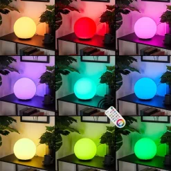 Lampe De Tableloural Led Nickel Mat, 1 Lumiere, Telecommandes, Changeur De Couleurs