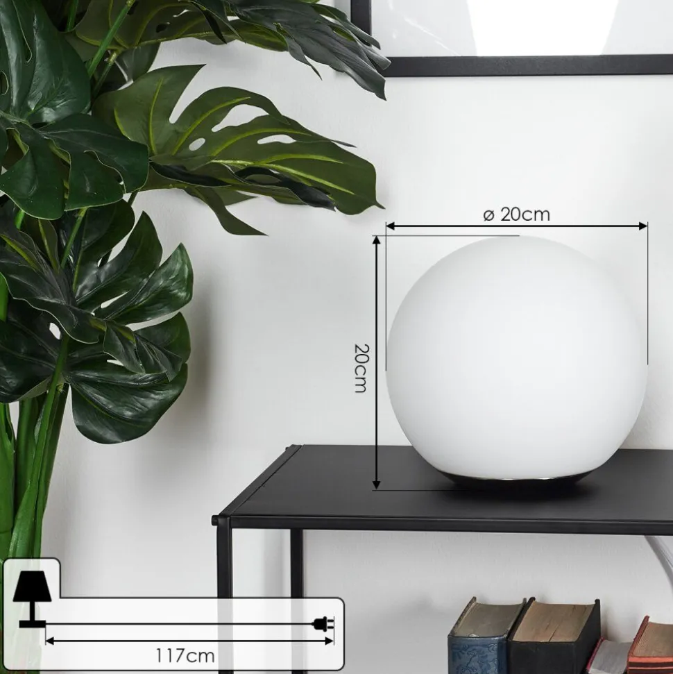 Lampe De Tableloural Led Nickel Mat, 1 Lumiere, Telecommandes, Changeur De Couleurs