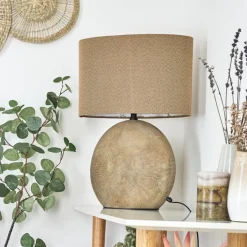 Lampe De Tablemanariz Brun, 1 Lumiere