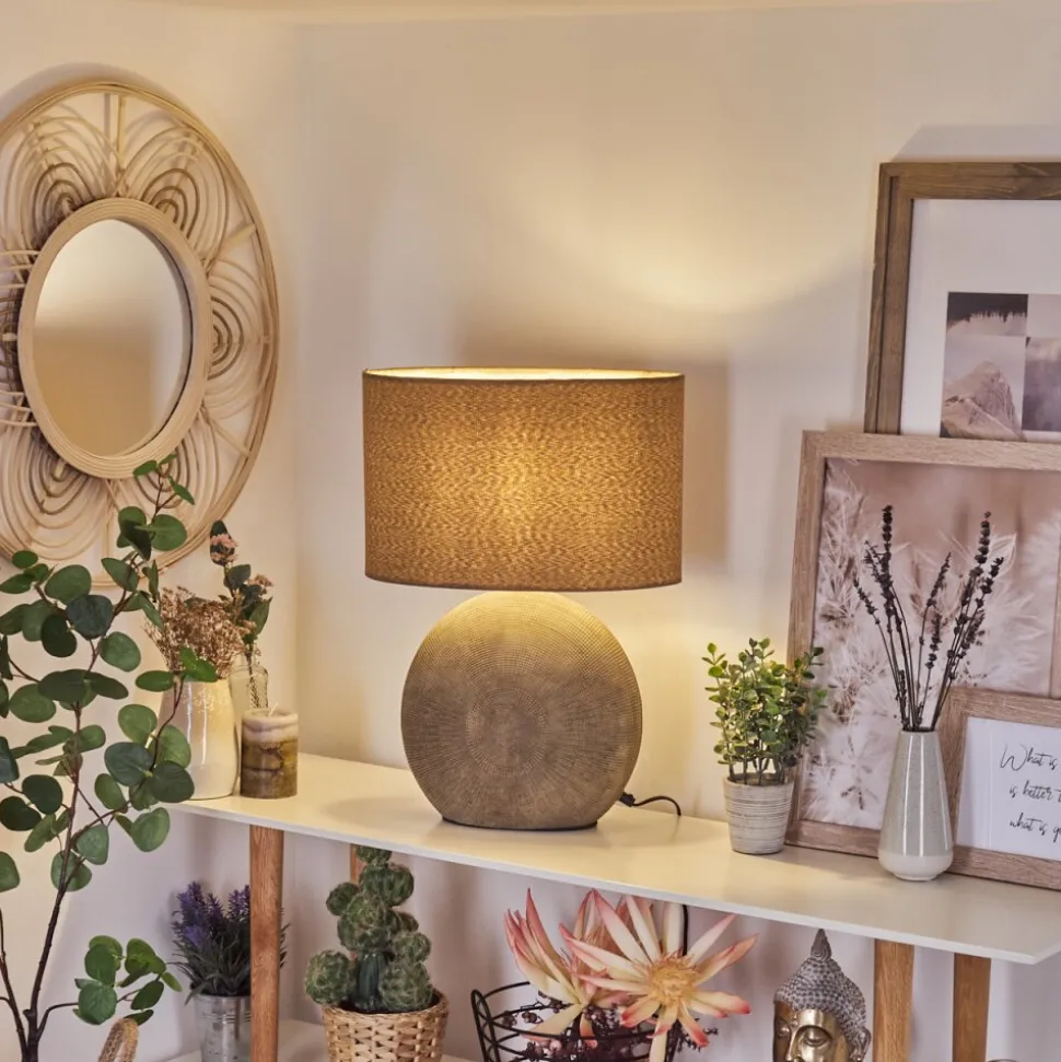 Lampe De Tablemanariz Brun, 1 Lumiere