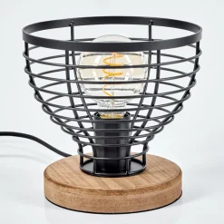 Lampe De Tableomba Ecru, Noir, 1 Lumiere