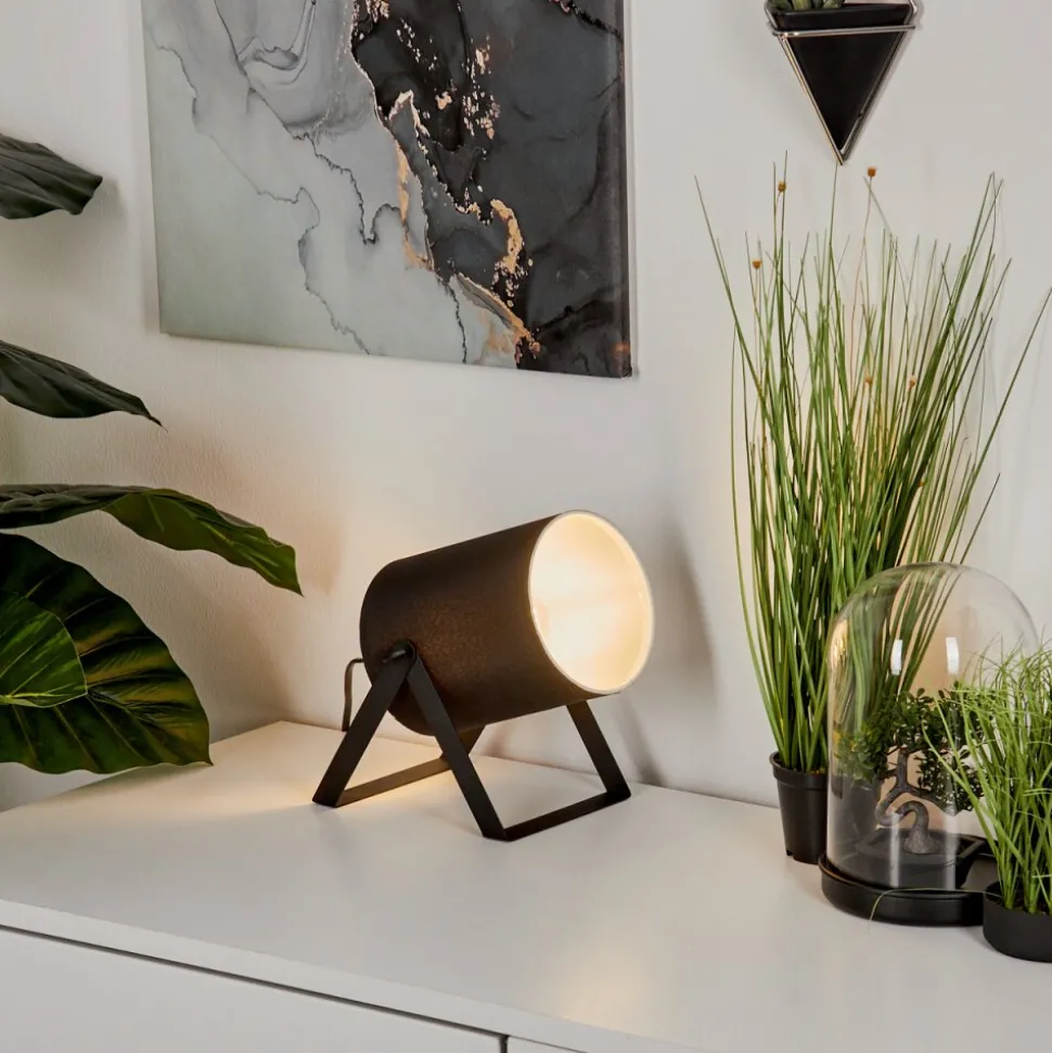 Lampe De Tablepuelches Noir, 1 Lumiere