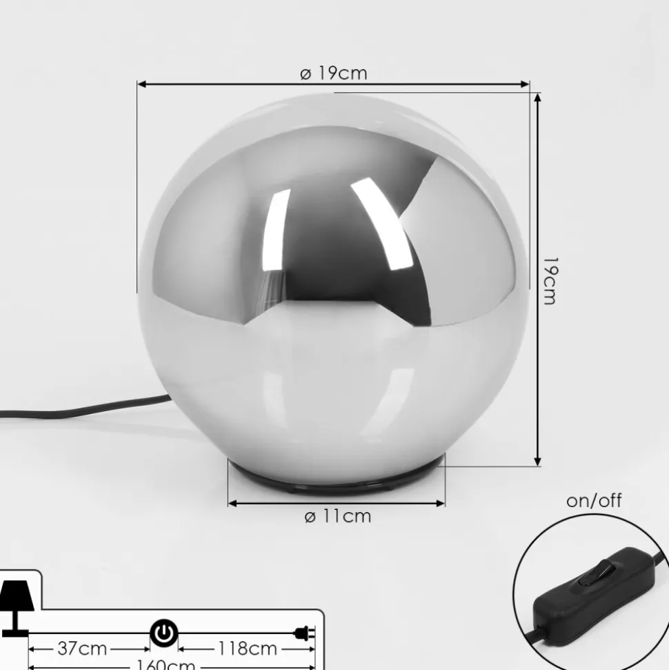 Lampe De Tablerecoutas Noir, 1 Lumiere