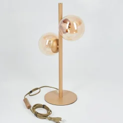 Lampe De Tableremaisnil Laiton, 2 Lumieres